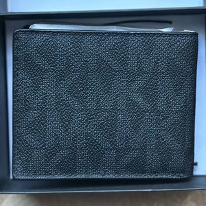 New Michael Kors Jet Set Slim Billfold Men's Black 86S9LMNF5B